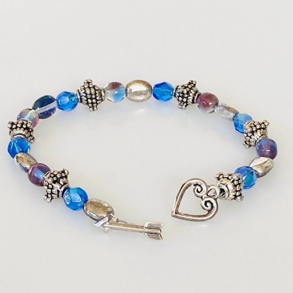 Bracelet Artisan Handmade Beaded Vintage 7”